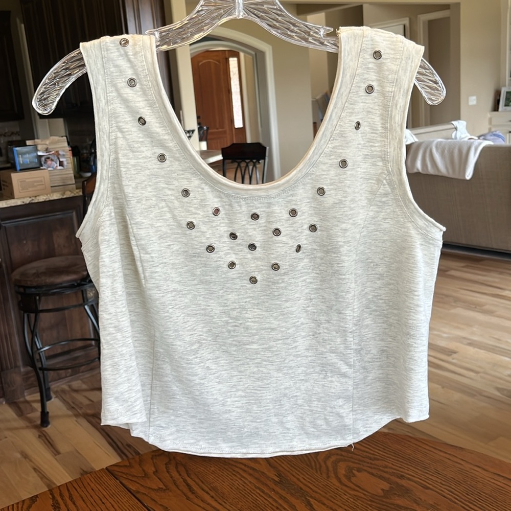 Boutique Crop Top Studded Holes New